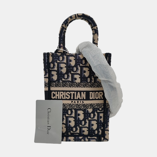Authenticated pre-owned  Book Tote Mini Canvas Blue - Shoulder Bag at Looply