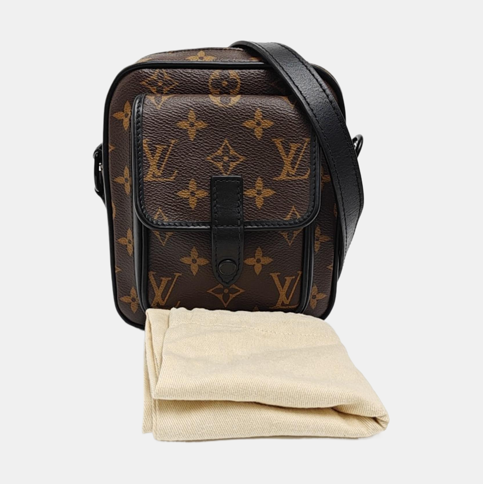 CHRISTOPHER Monogram Coated Canvas Brown