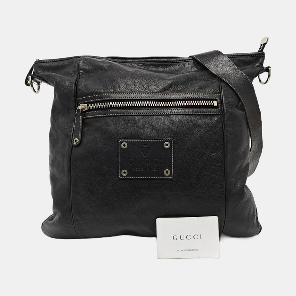 Monogram Calfskin Tote Bag Black
