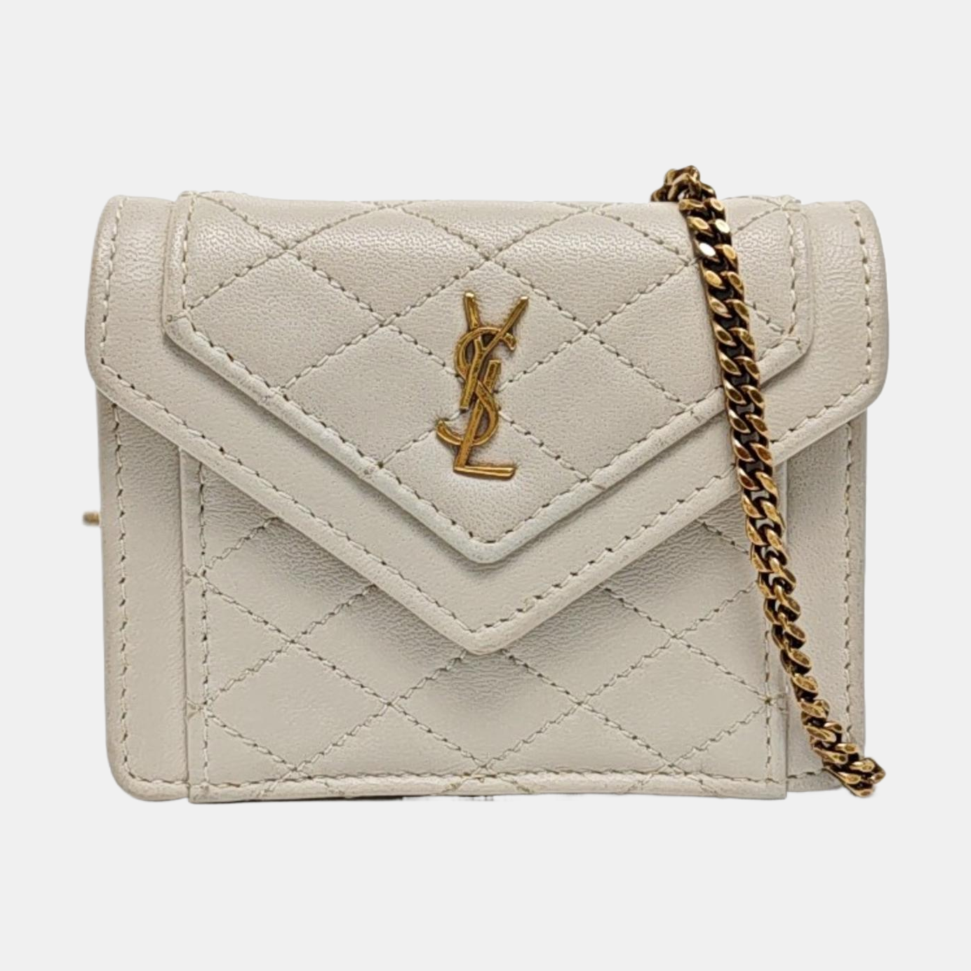 GABY Quilted Lambskin White