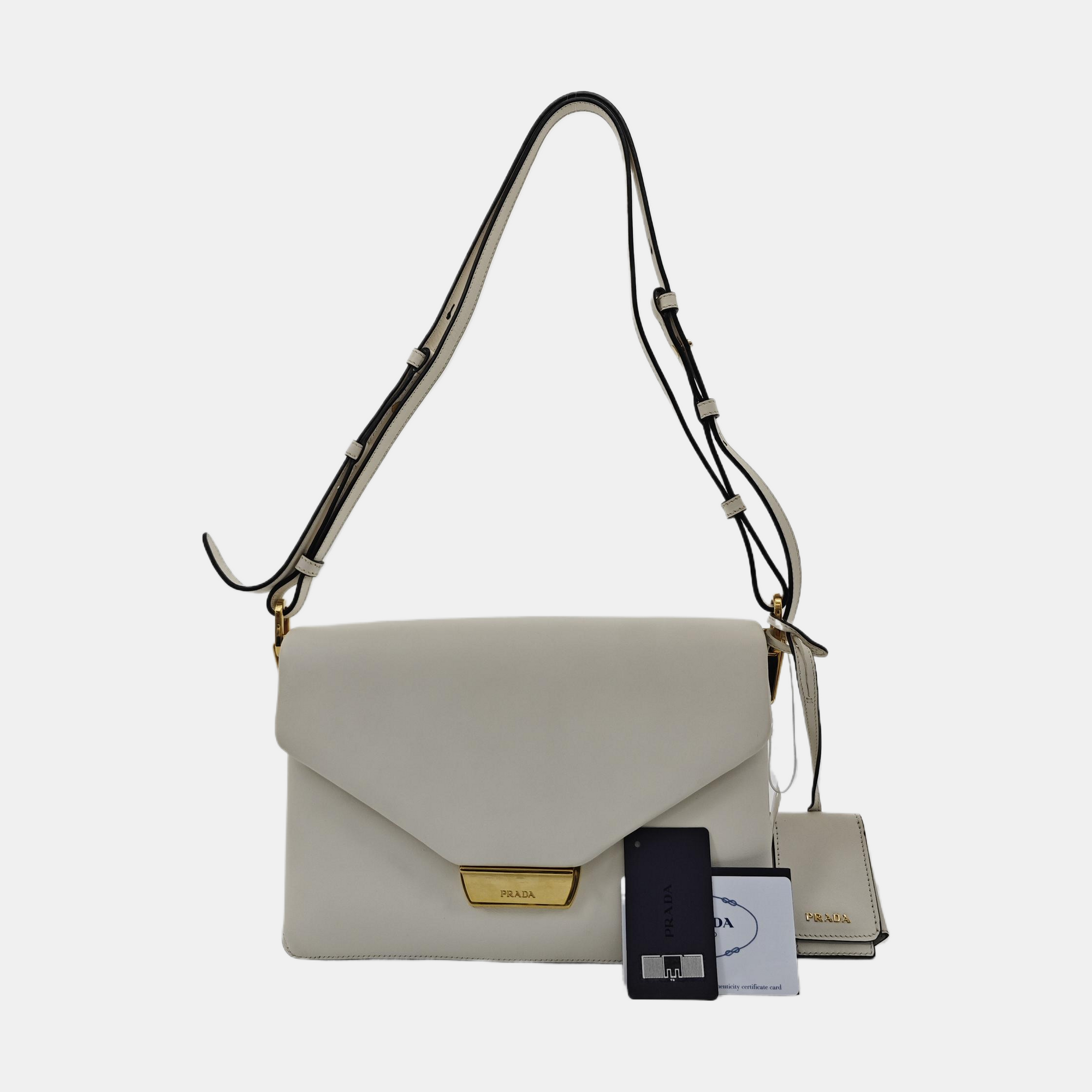 Calfskin Shoulder Bag White