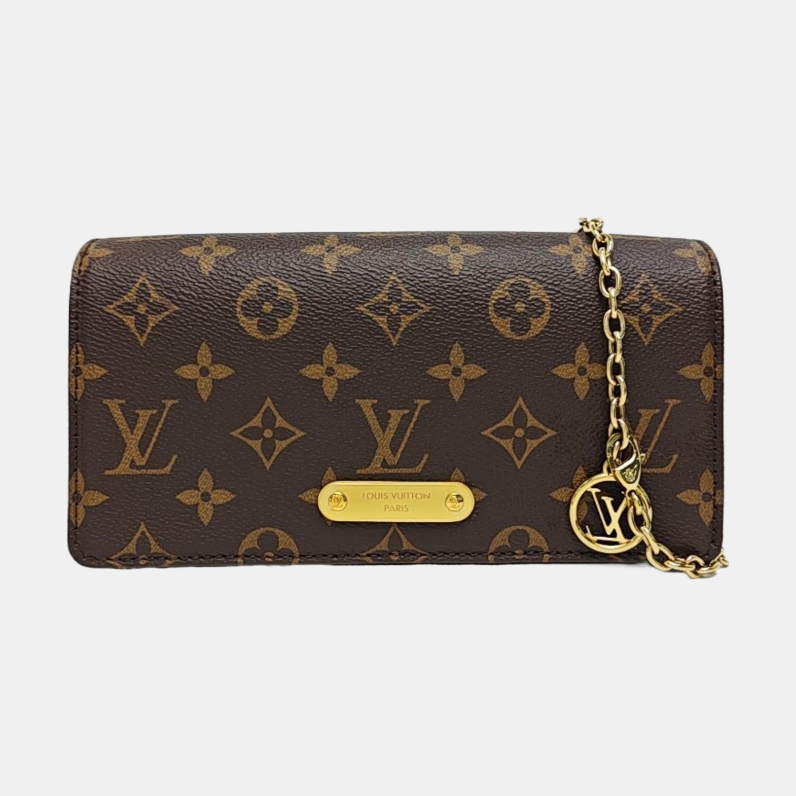 Lily Monogram Coated Canvas Brown