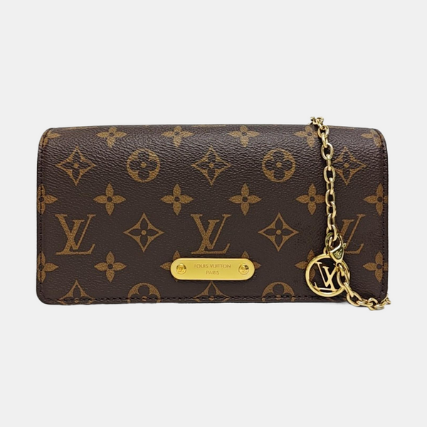 Lily Monogram Coated Canvas Brown