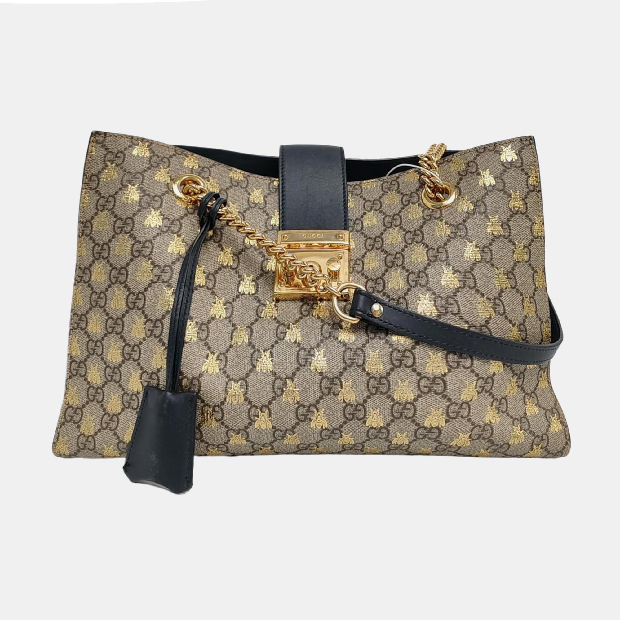 Authenticated pre-owned  Padlock Medium Monogram Coated Canvas Brown - Tote Bag at Looply
