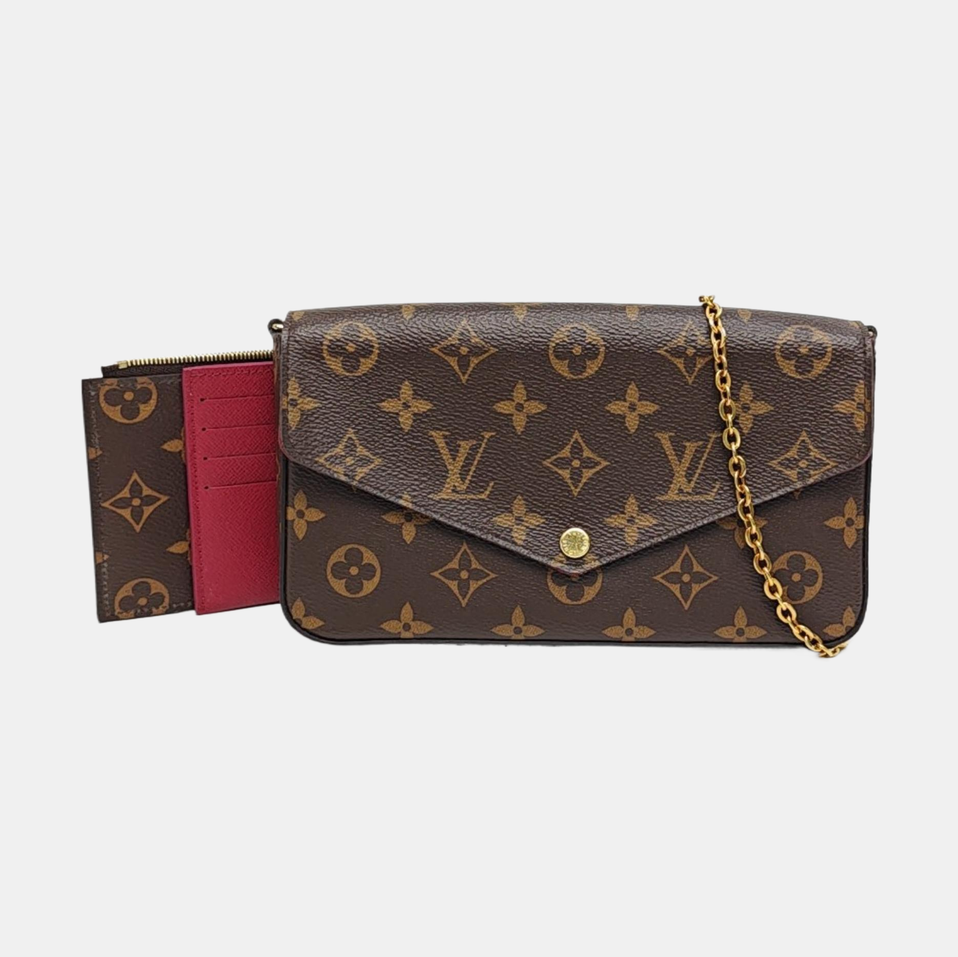 Authenticated pre-owned  FÉLICIE Monogram Coated Canvas Brown - Shoulder Bag at Looply