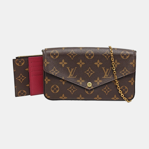 Authenticated pre-owned  FÉLICIE Monogram Coated Canvas Brown - Shoulder Bag at Looply