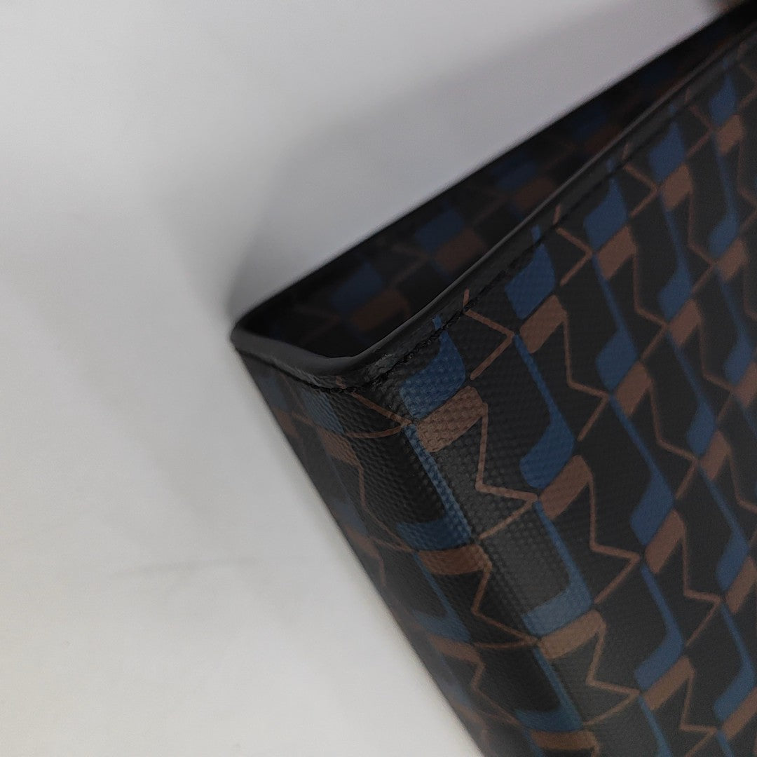 Coated Canvas Clutch Large Black