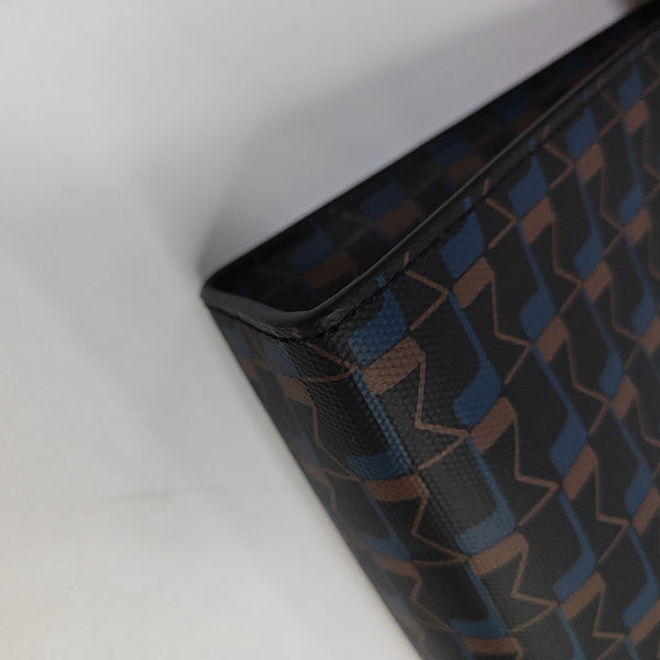 Coated Canvas Clutch Large Black