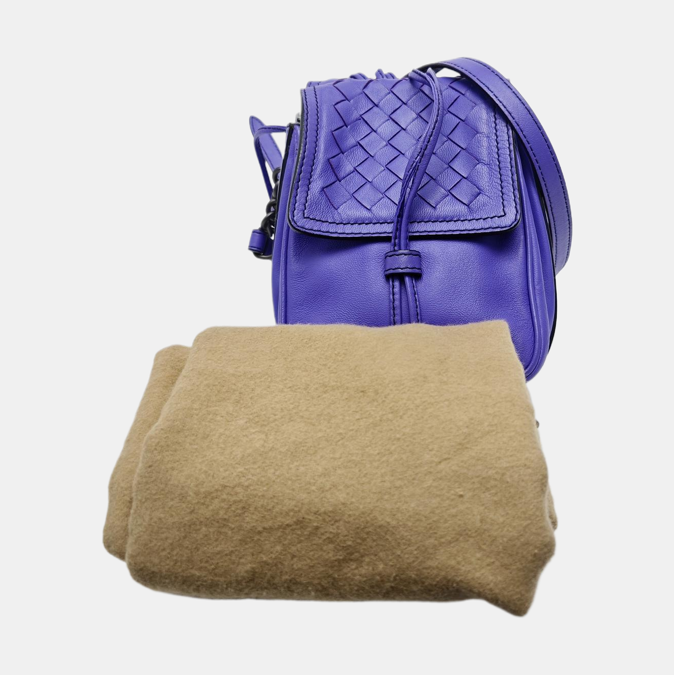 Calfskin Shoulder Bag Purple