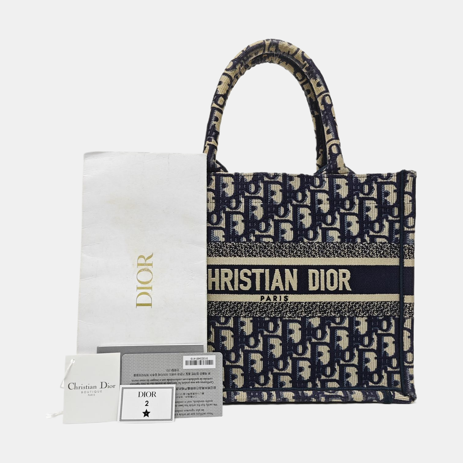 Book Tote Small Oblique Canvas Blue