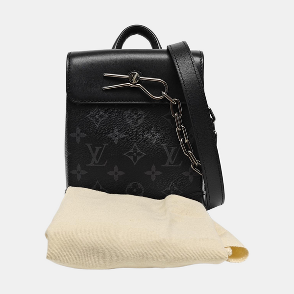 STEAMER Extra Small Monogram Coated Canvas Black