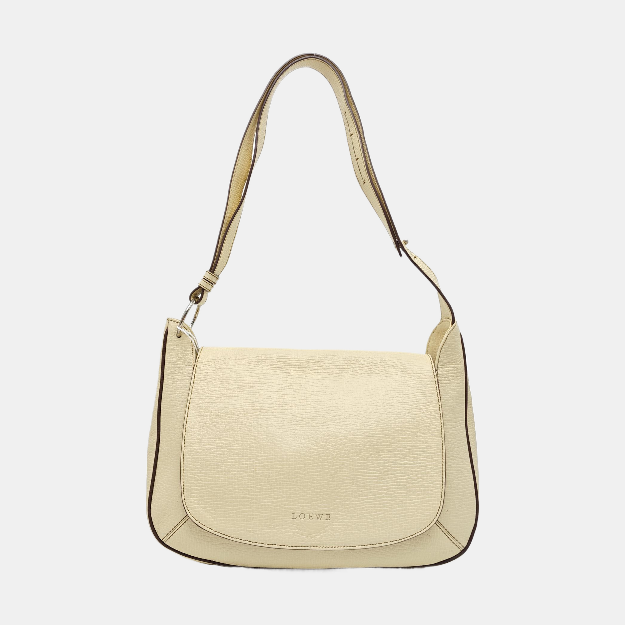 Calfskin Shoulder Bag Beige