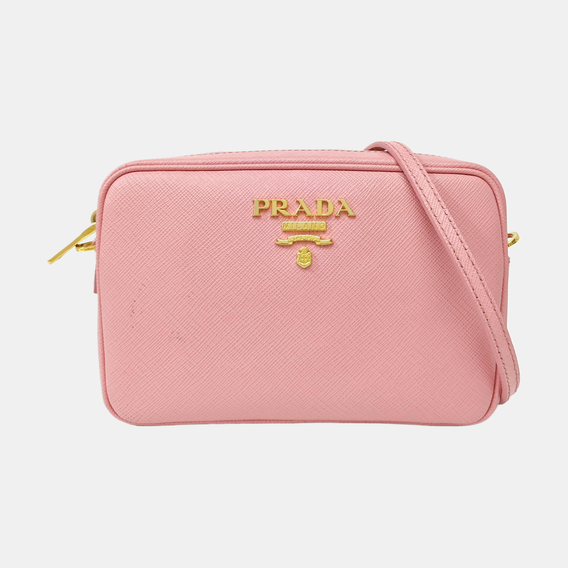 Saffiano Calfskin Shoulder Bag Pink