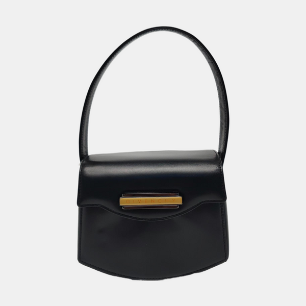 Calfskin Top Handle Bag Black