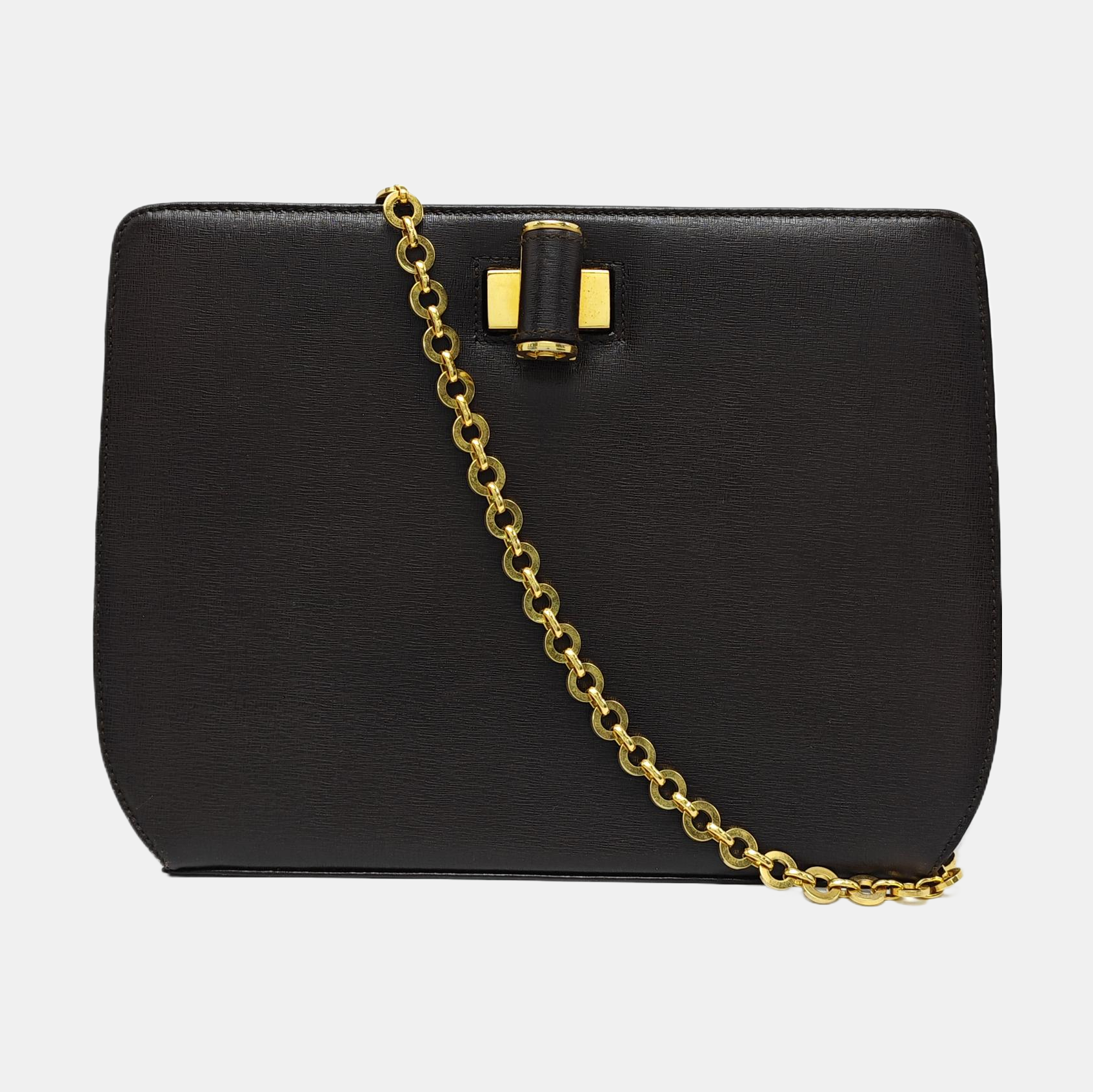 Calfskin Shoulder Bag Brown