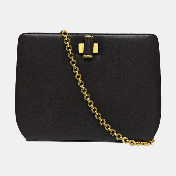 Calfskin Shoulder Bag Brown