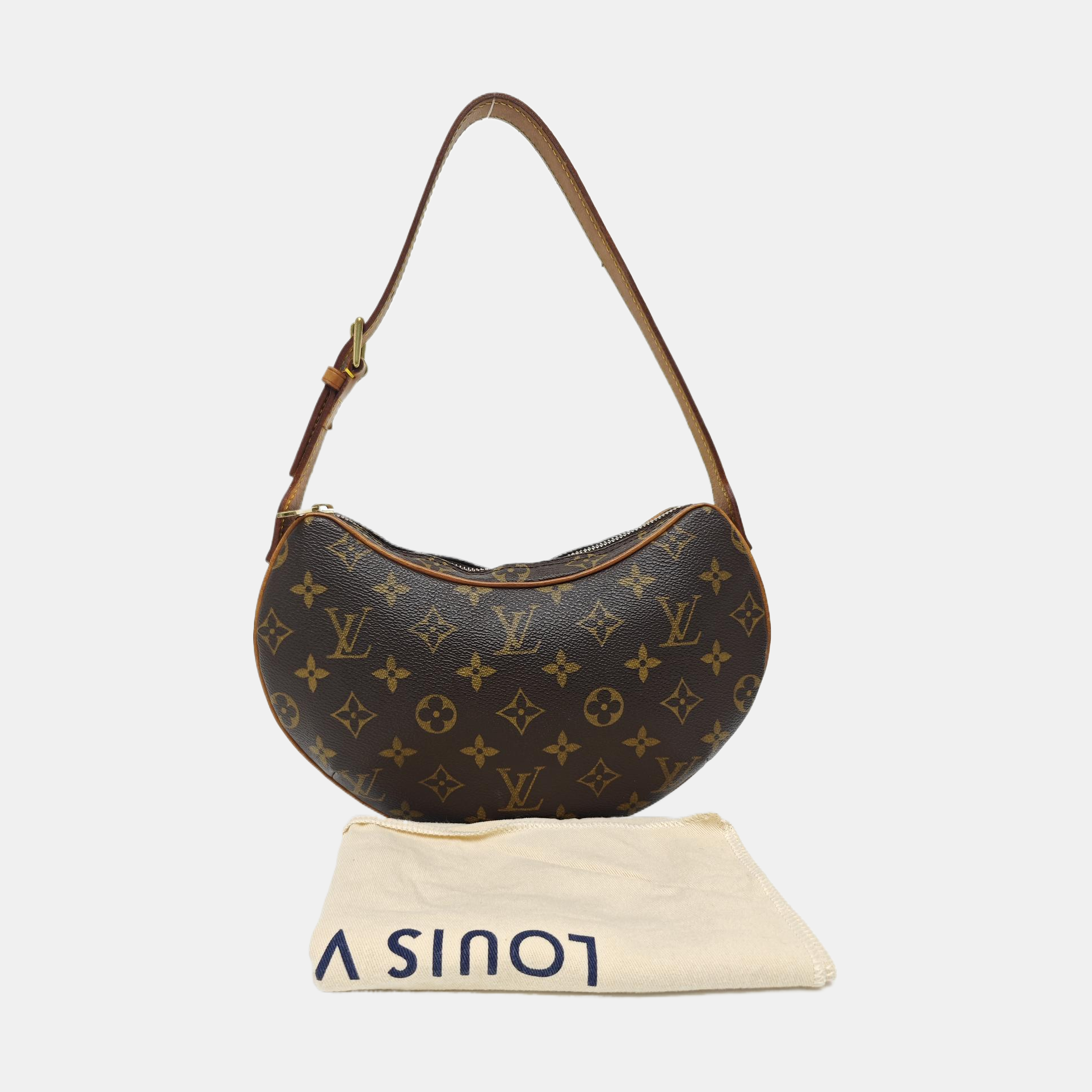 CROISSANT PM Monogram Coated Canvas Brown