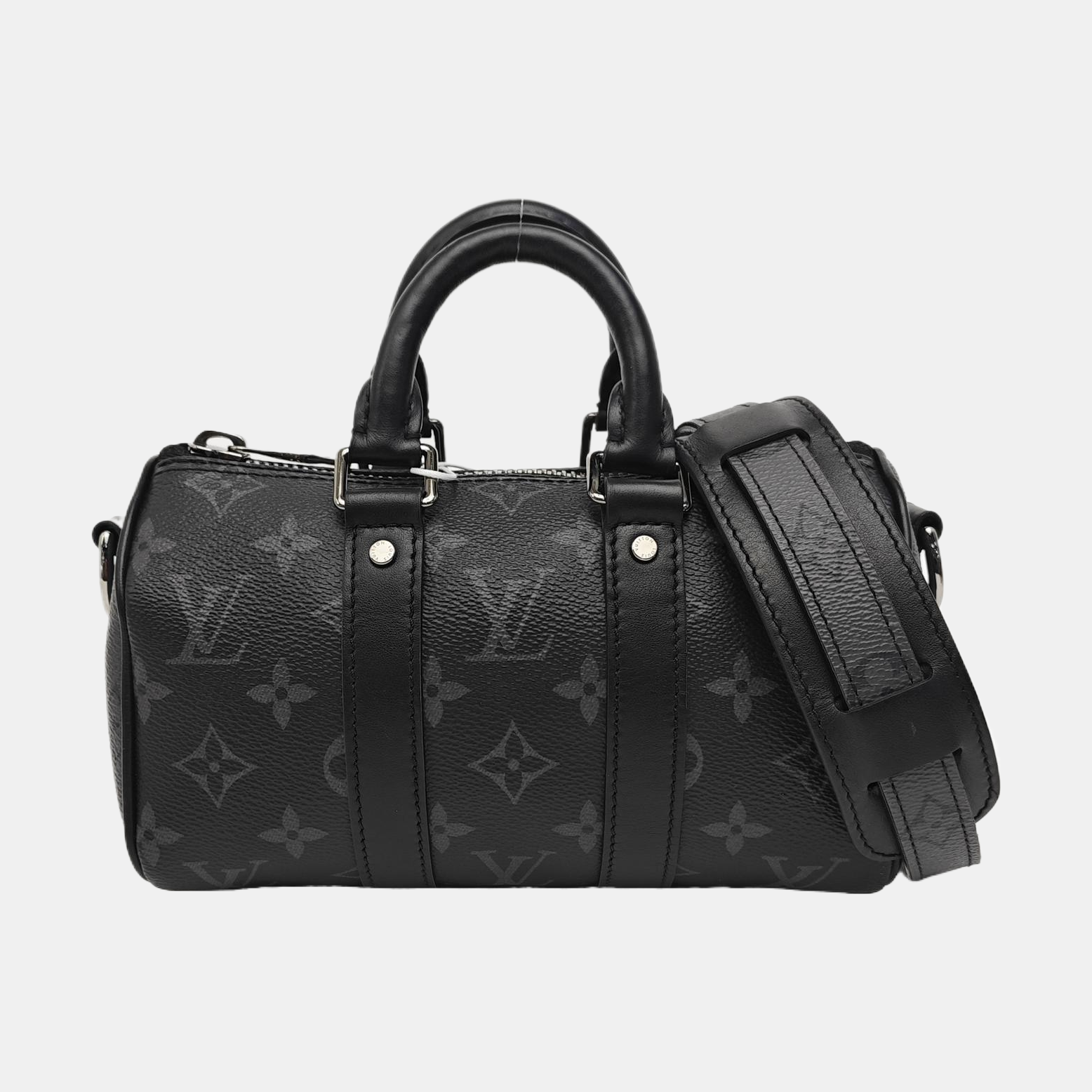 KEEPALL Mini Monogram Coated Canvas Black