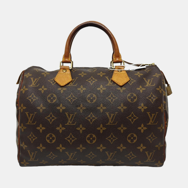 SPEEDY 35 Lona Revestida Monogram Marrón