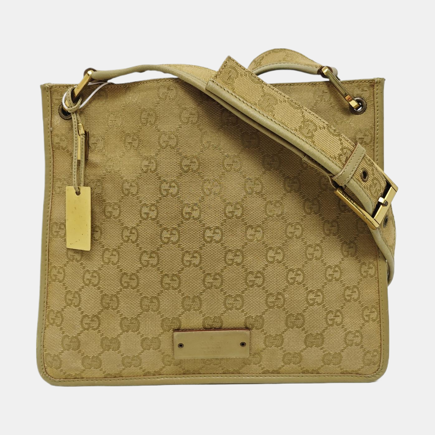 Monogram Canvas Tote Bag Beige