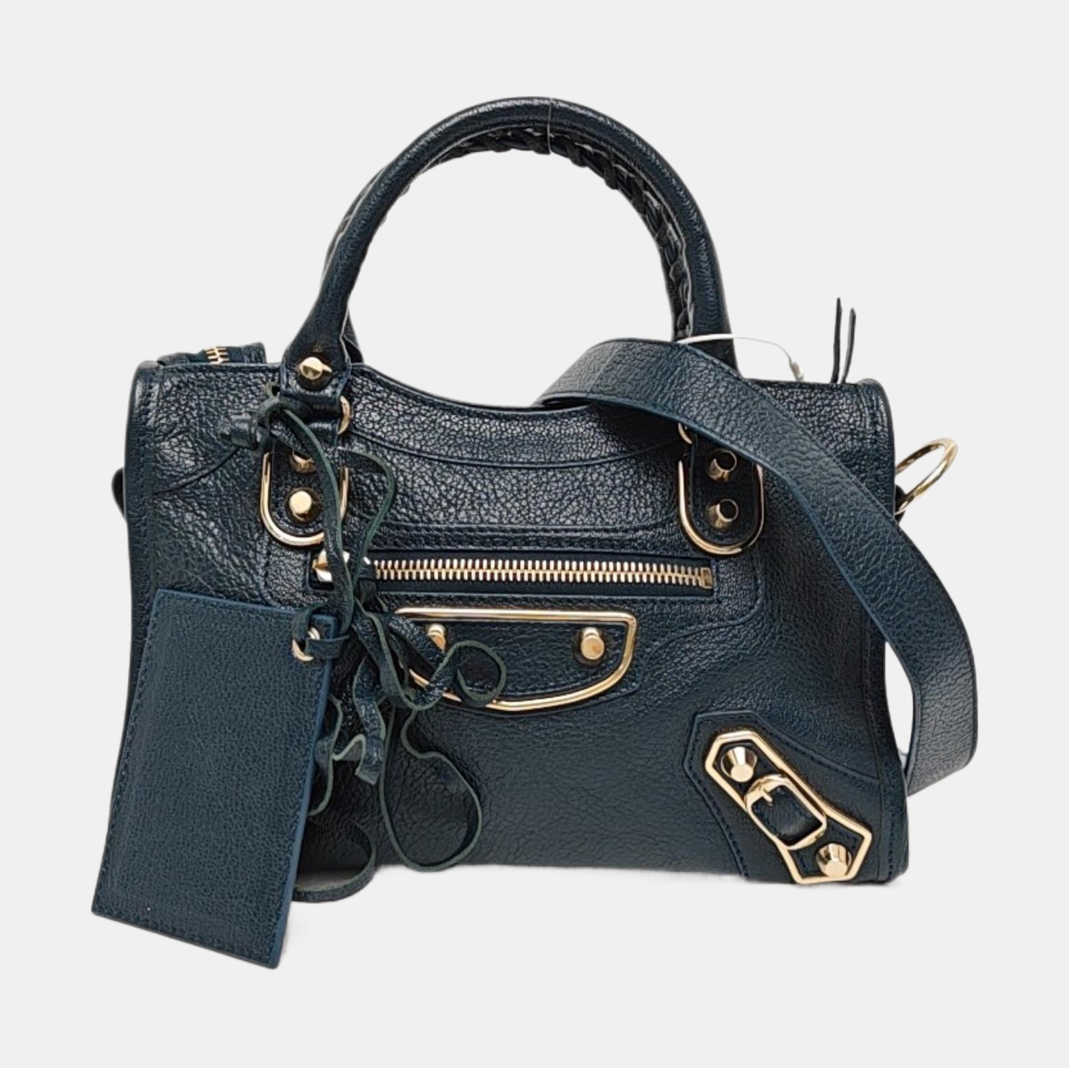 Classic Metallic Edge City Mini Lambskin Blue