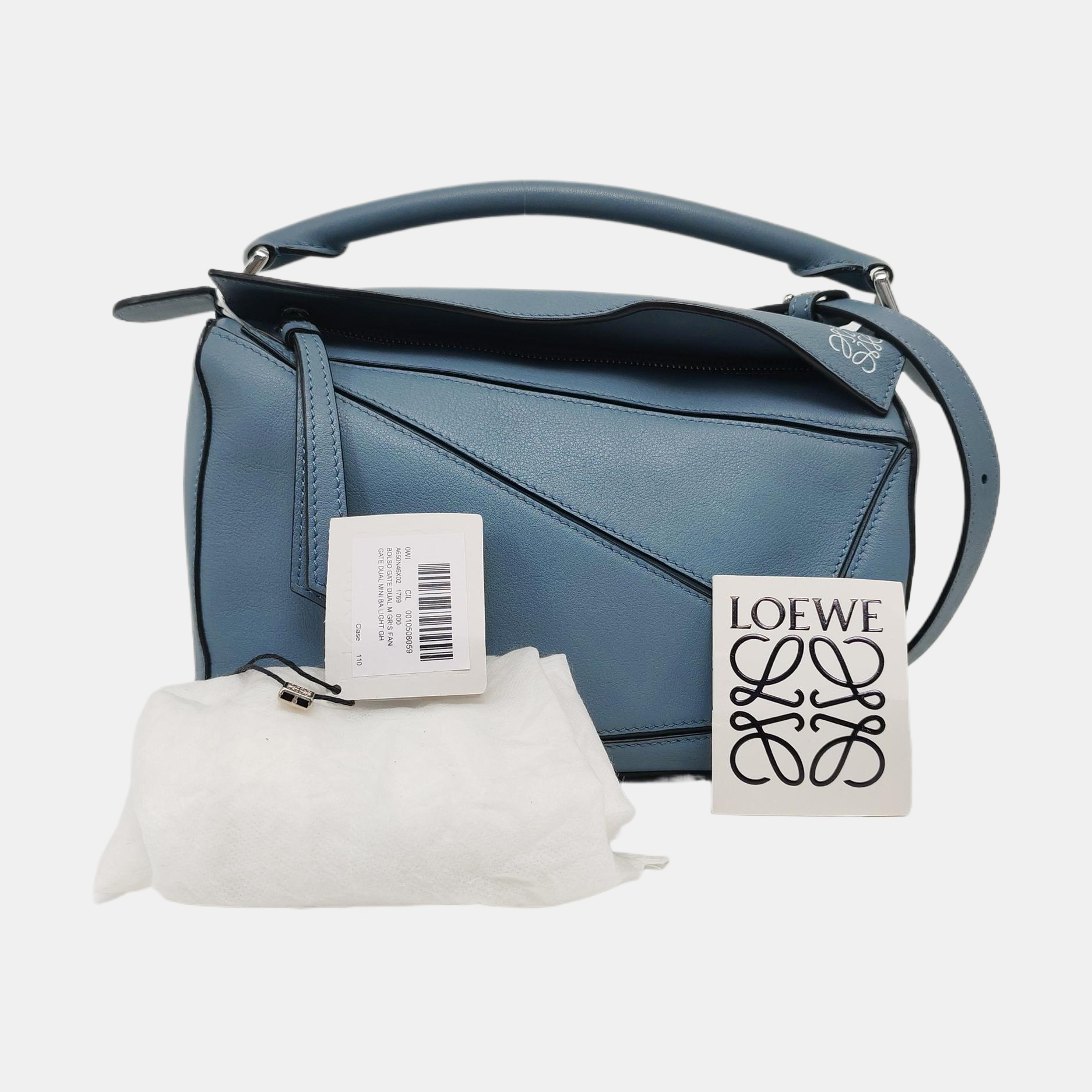 Authenticated pre-owned  Puzzle Small Calfskin Blue - Shoulder Bag at Looply