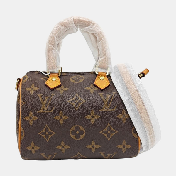 SPEEDY Nano Monogram Coated Canvas Brown