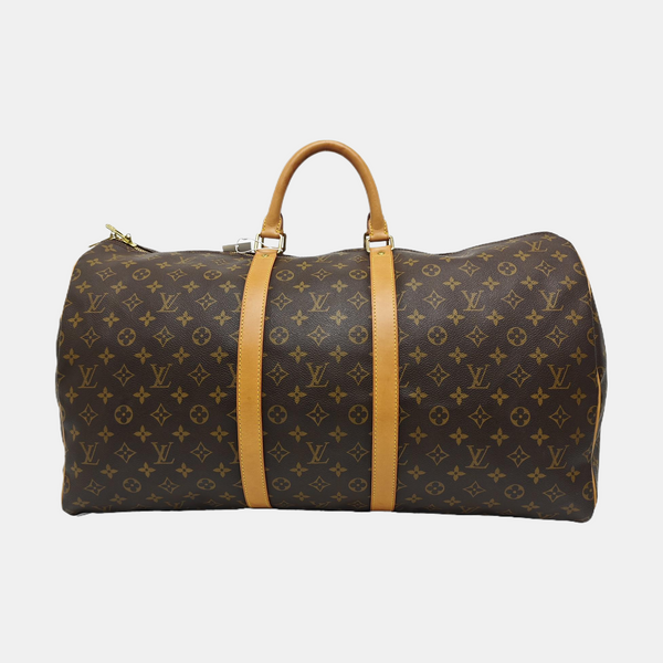 SAC SOUPLE 55 Monogram Coated Canvas Brown