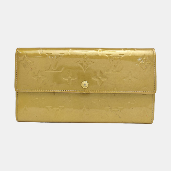 INTERNATIONAL Monogram Patent Leather Yellow Wallet