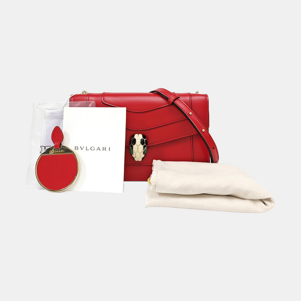 SERPENTI FOREVER Small Calfskin Red