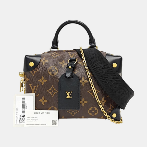 PETITE MALLE Monogram Coated Canvas Brown