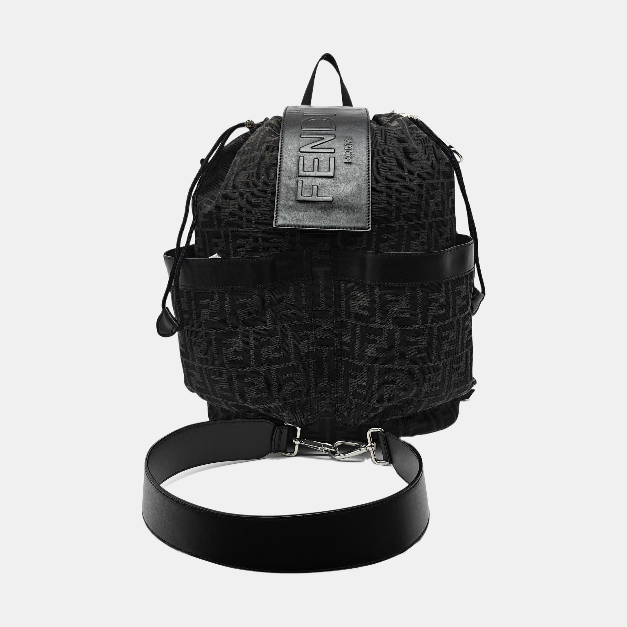 FENDI Strike Medium Canvas Black
