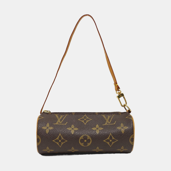 PAPILLON Mini Monogram Coated Canvas Brown
