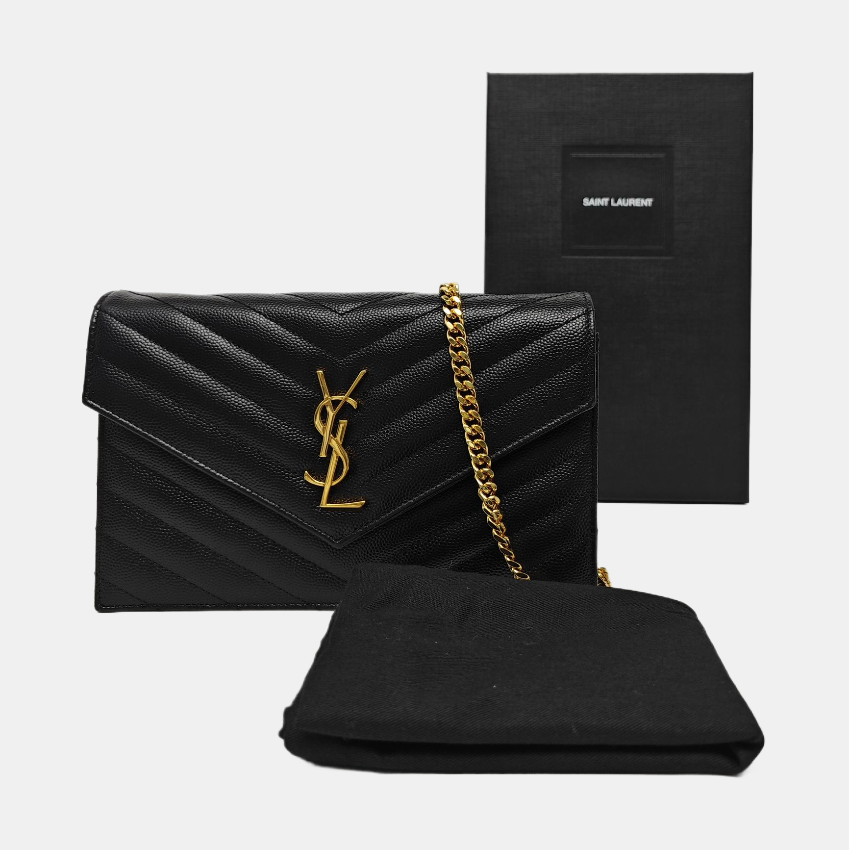 MONOGRAM Chevron Calfskin Black