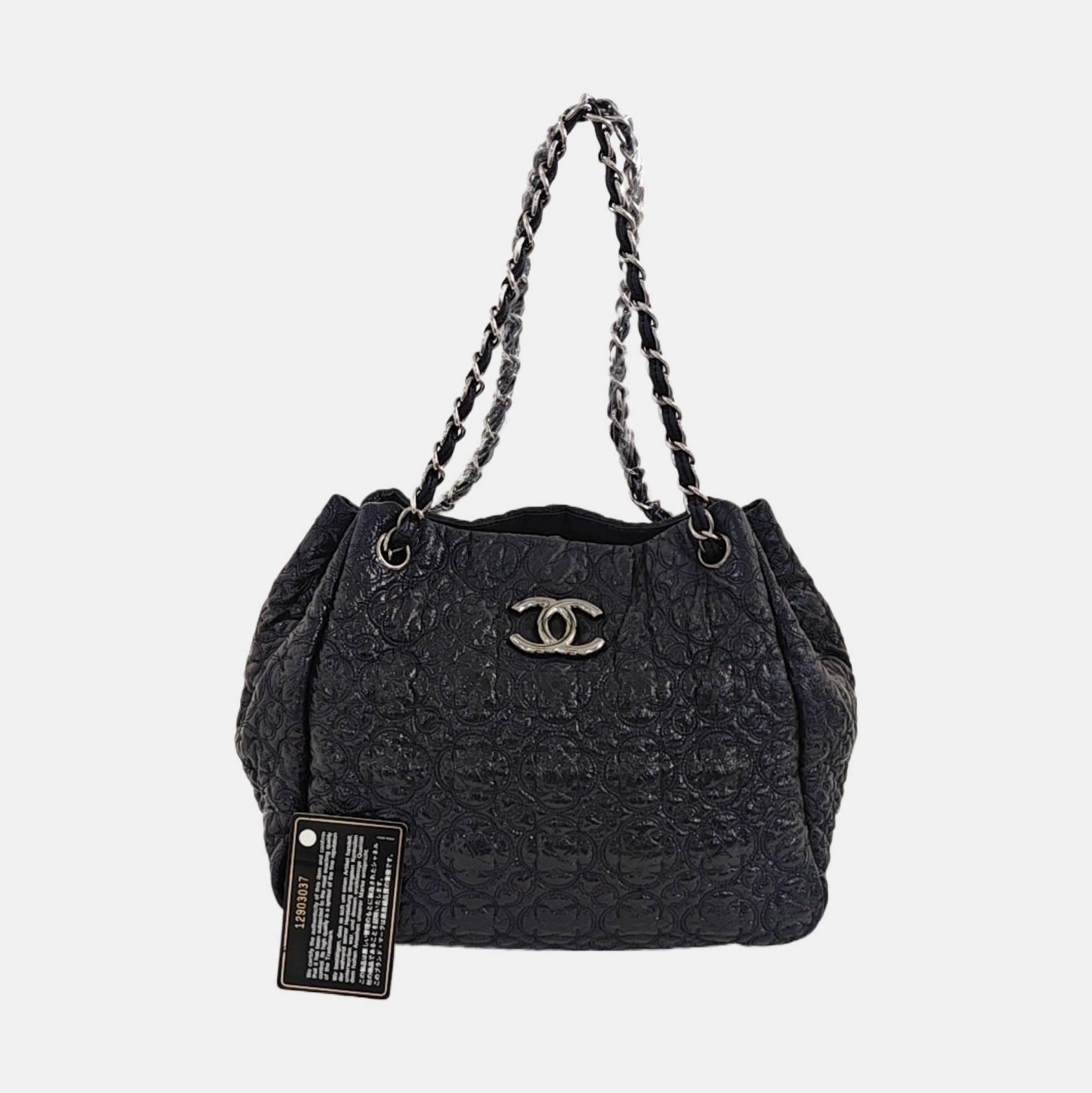 Quilted Calfskin Top Handle Bag Blue