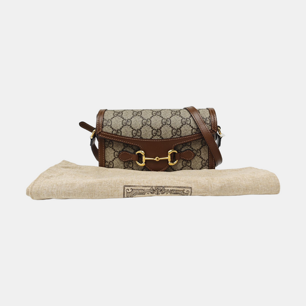 Horsebit 1955 Mini Monogram Coated Canvas Beige