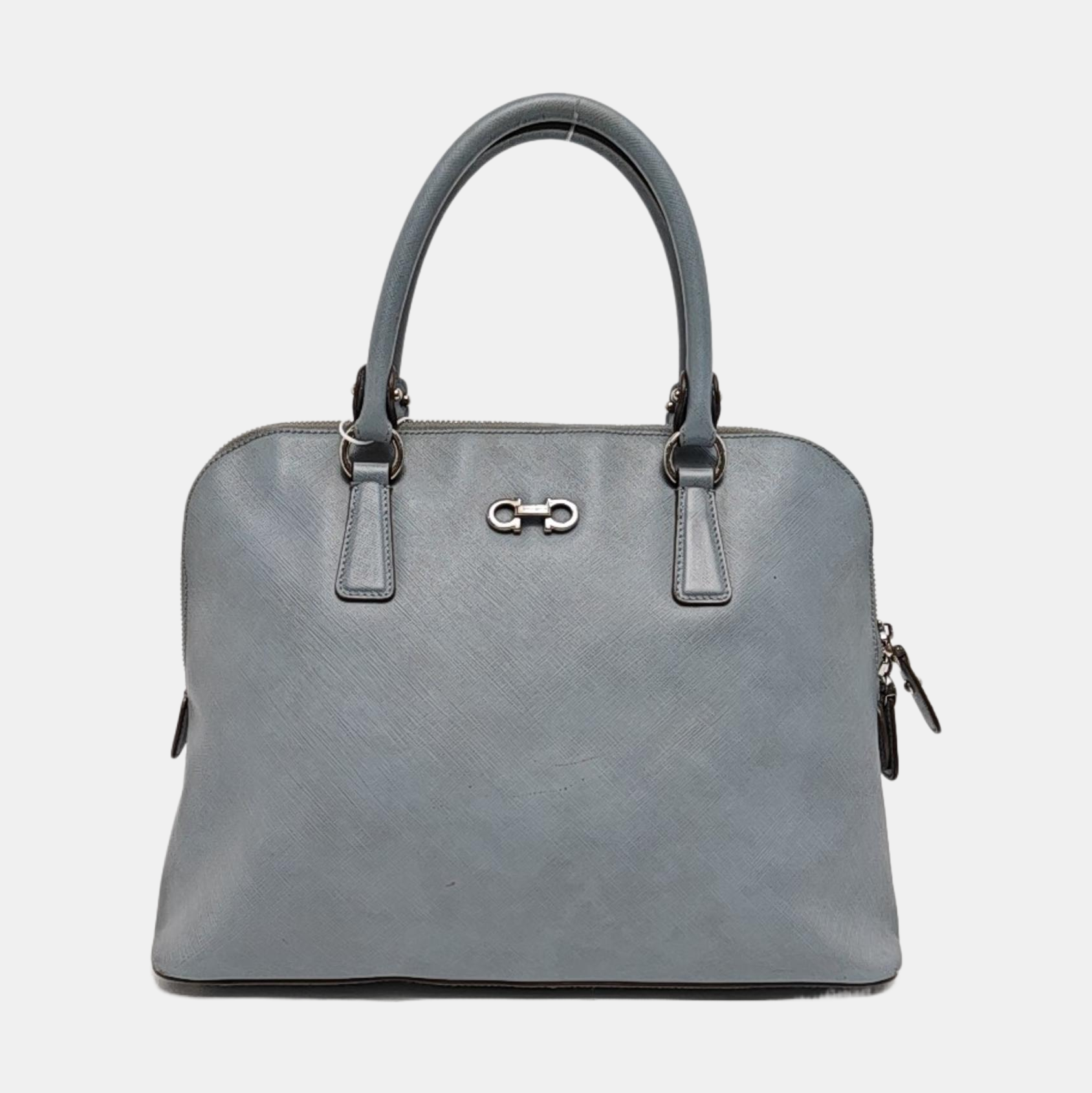 Calfskin Top Handle Bag Blue