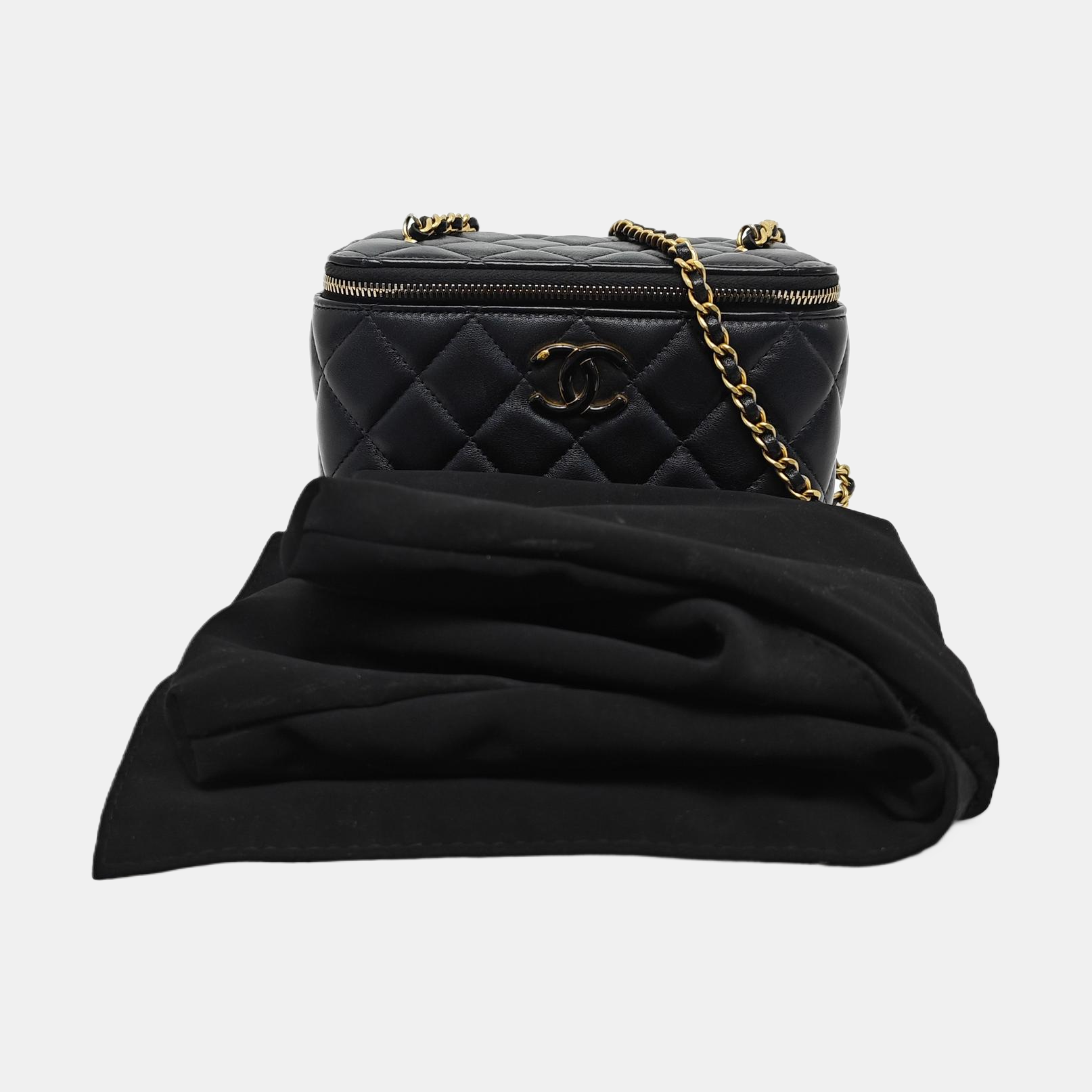 24A Quilted Lambskin Black