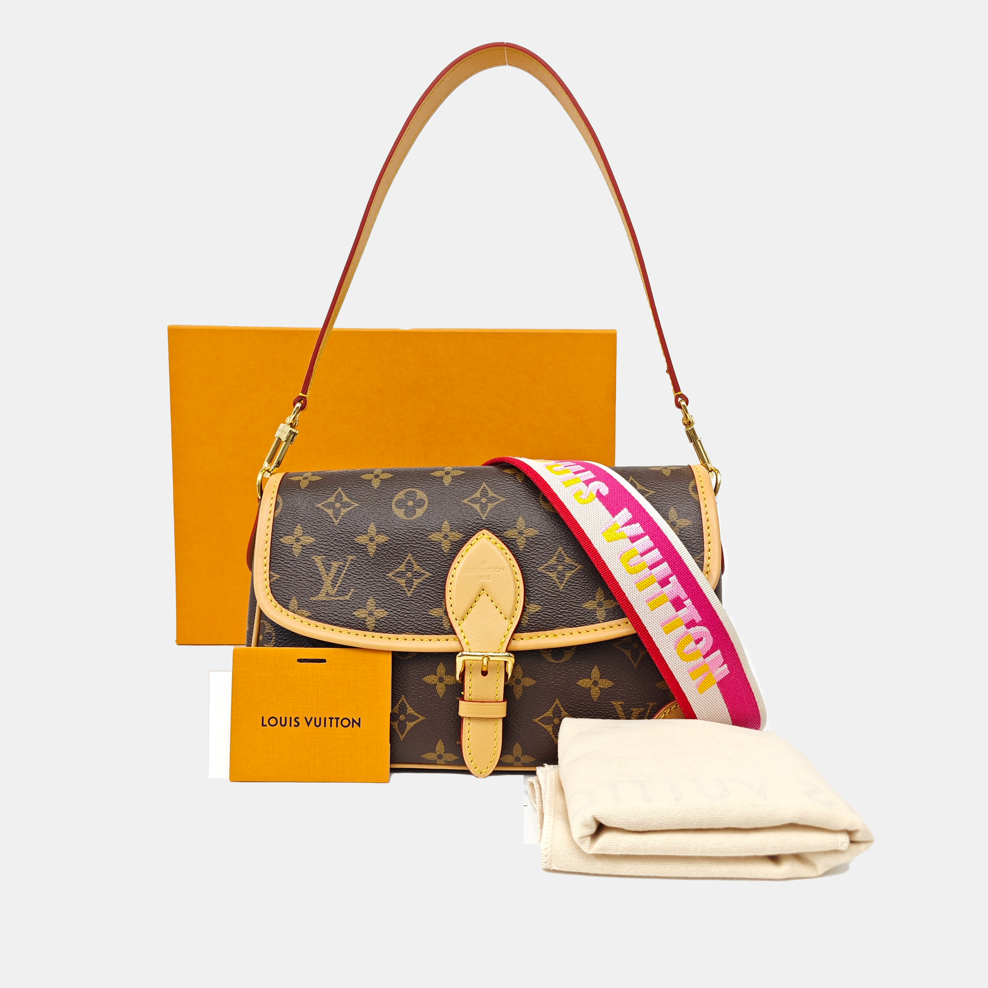 DIANE Monogram Coated Canvas Brown