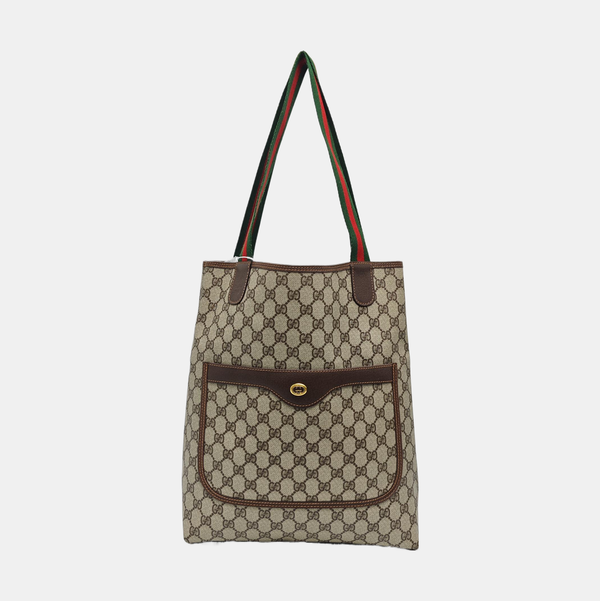 Monogram Coated Canvas Tote Bag Black