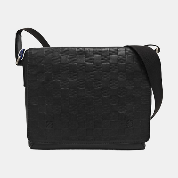 DISTRICT PM Damier Graphite Calfskin Black