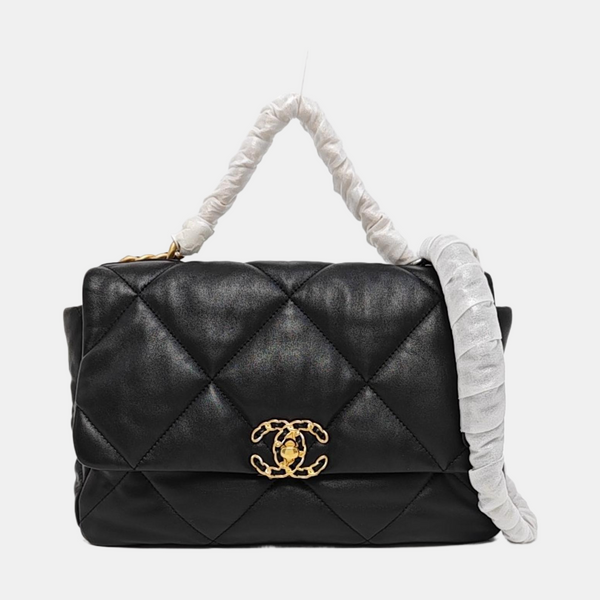 CHANEL 19 Medium Quilted Lambskin Black