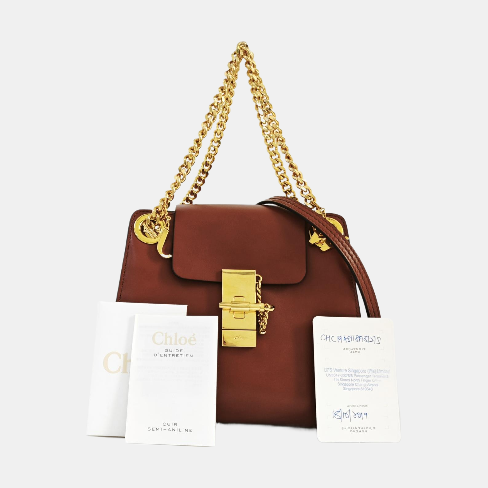 Annie Mini Calfskin Brown