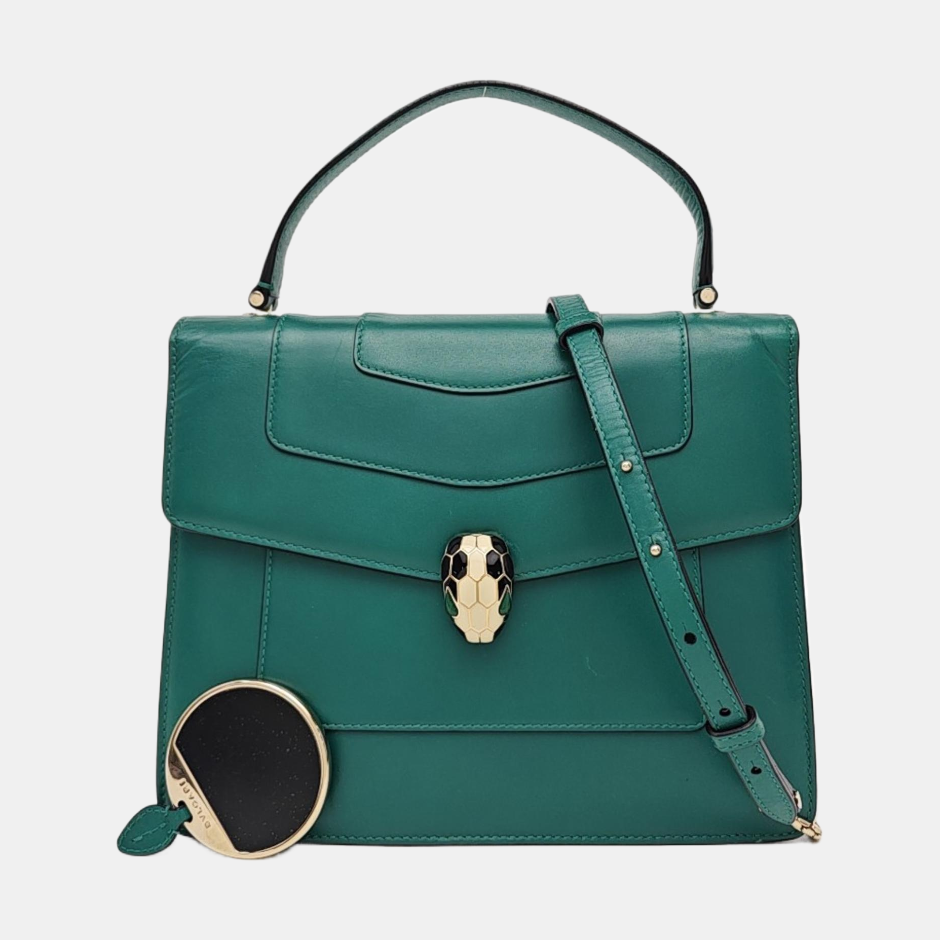 SERPENTI FOREVER Medium Calfskin Green
