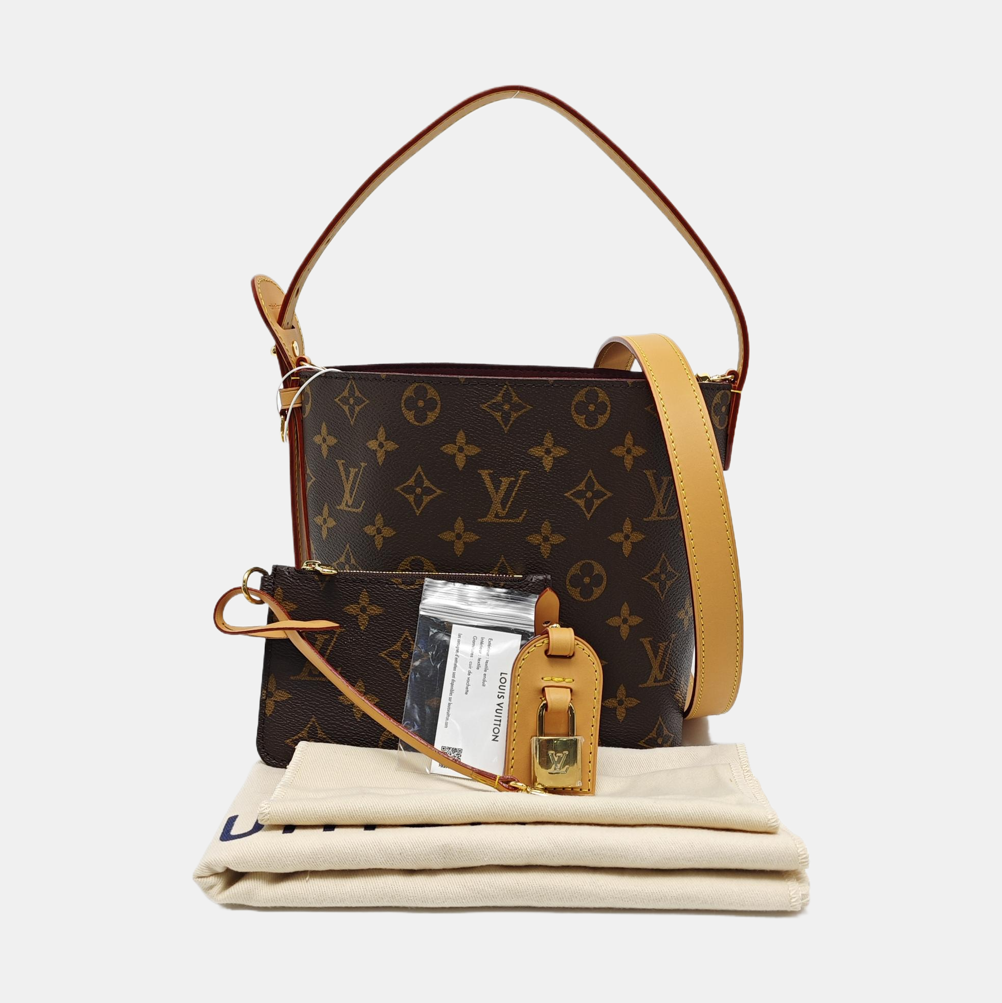 ALL IN BB Monogram Coated Canvas Brown
