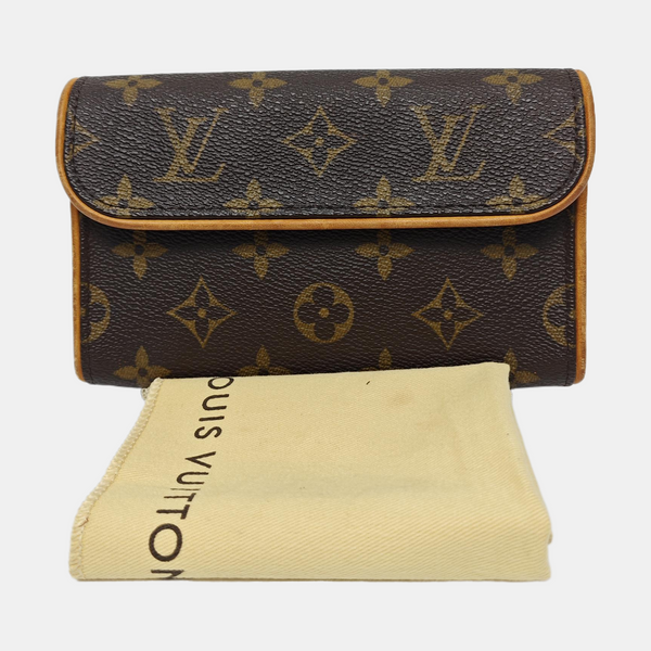 FLORENTINE Monogram Coated Canvas Brown
