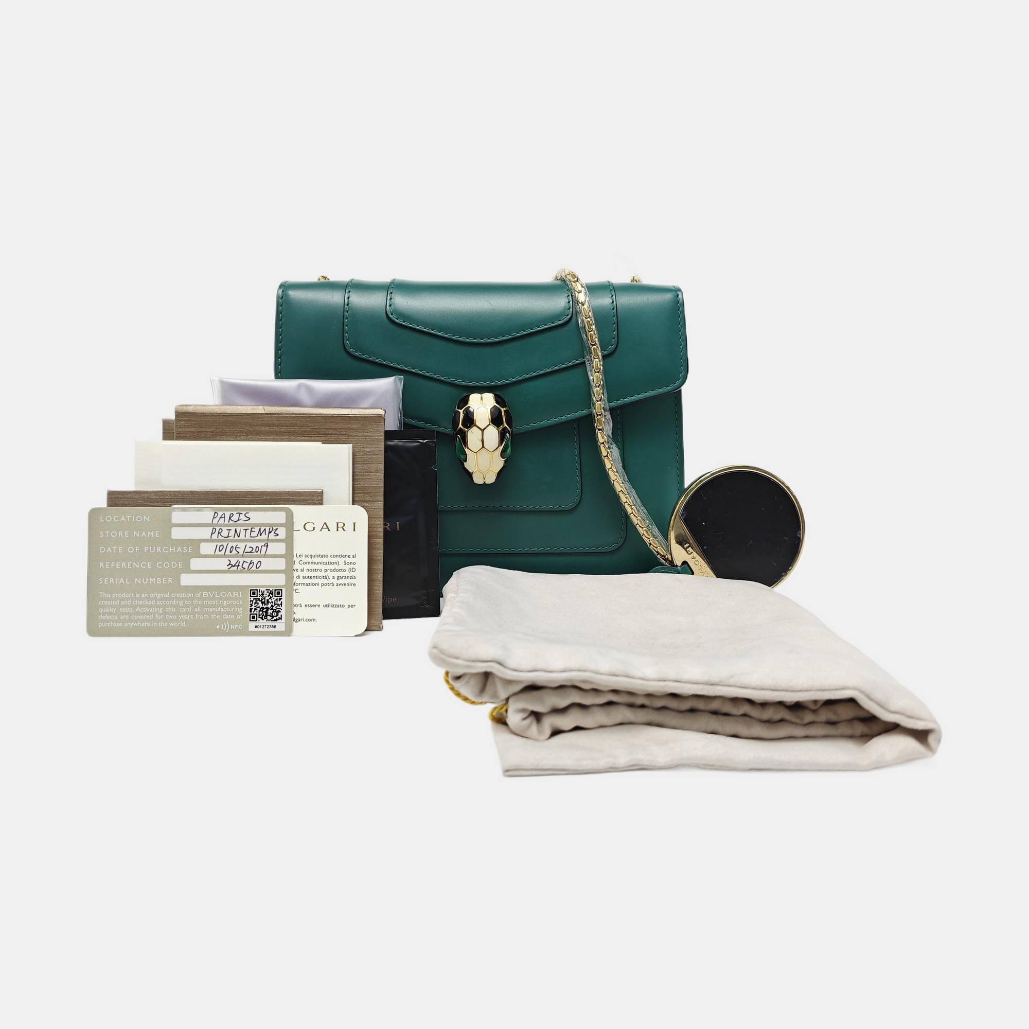 SERPENTI FOREVER Small Calfskin Green