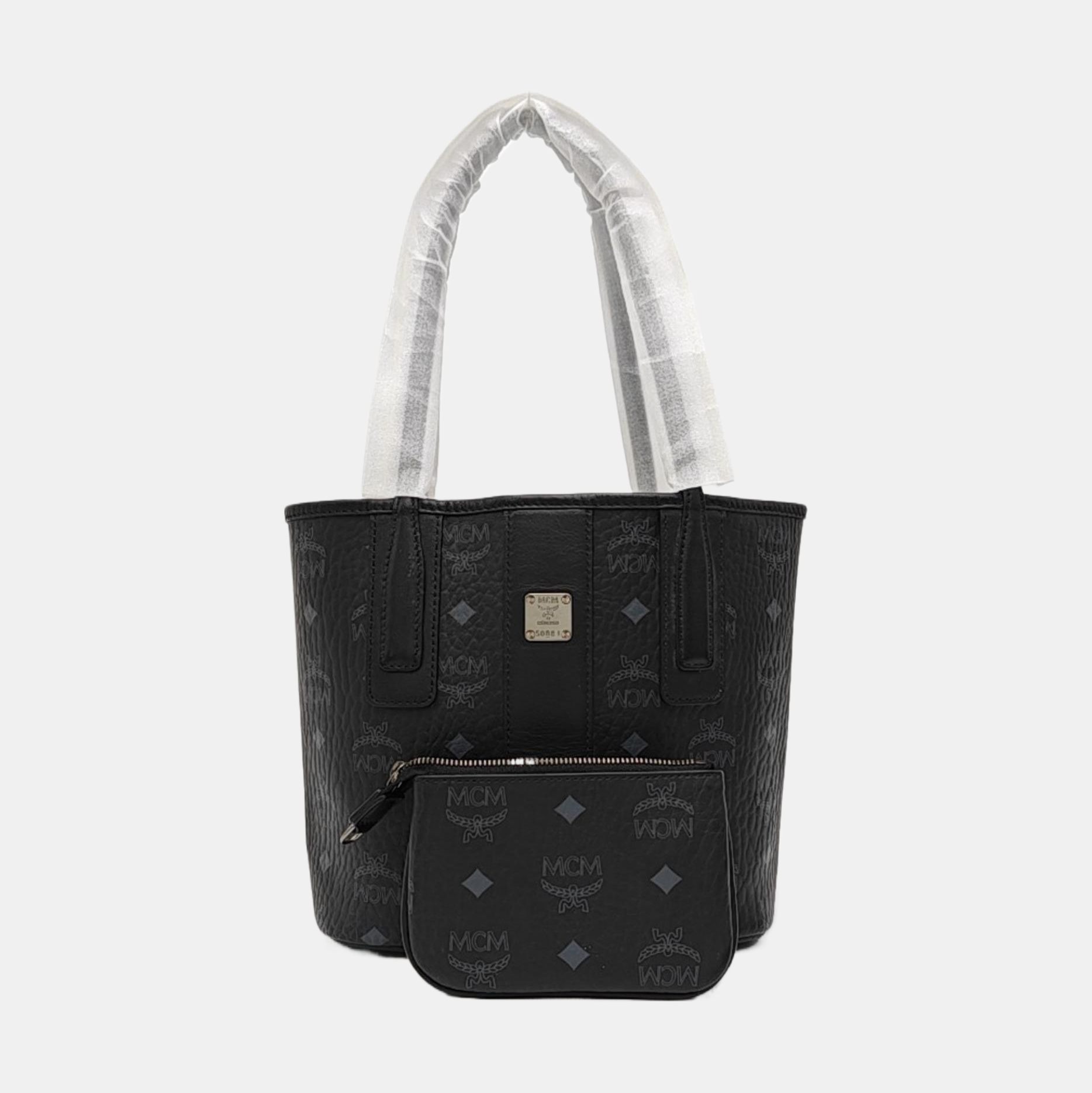 LIZ Monogram Coated Canvas Black