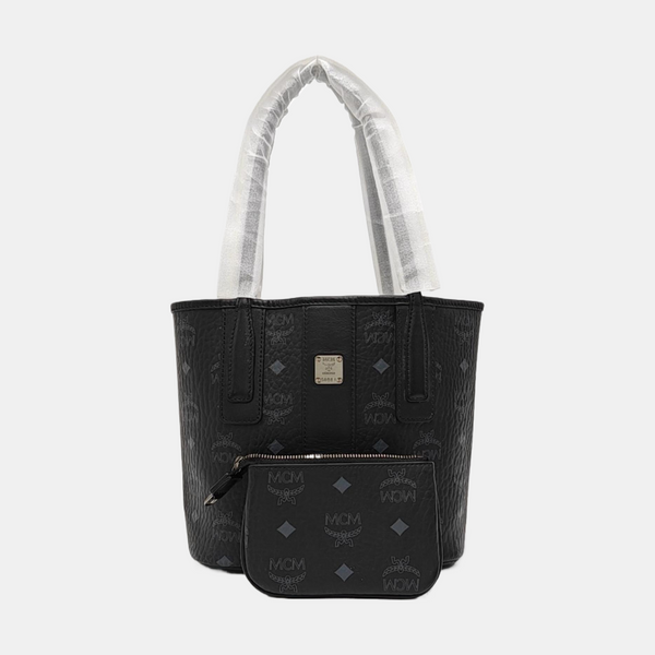 LIZ Monogram Coated Canvas Black