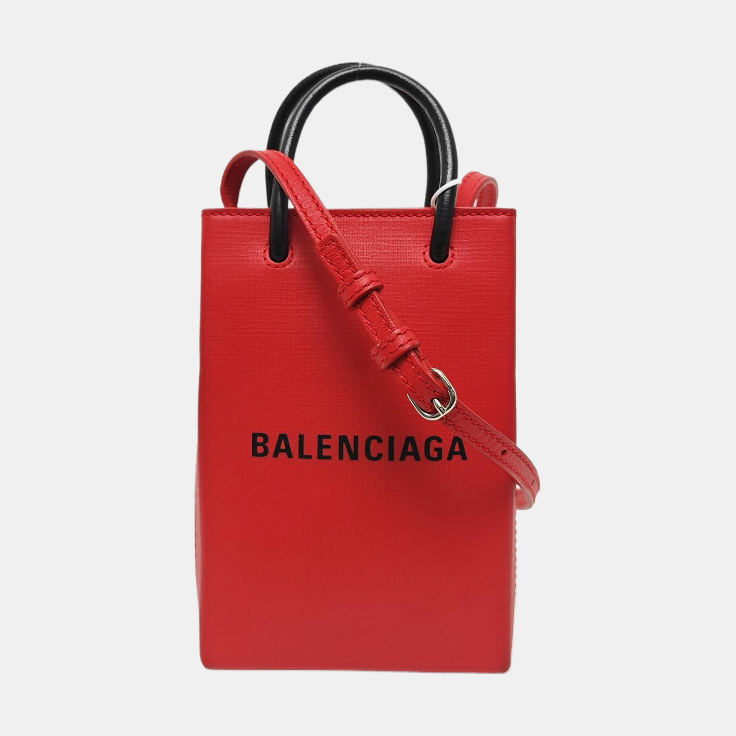 Shopping Bag Calfskin Red